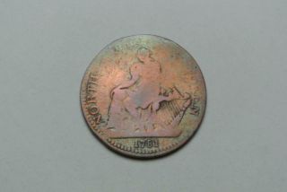 1781 North America Us Colonial Token Copper Cent - C8004