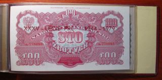 Poland 1944/1979 Bok 1/2 - 500 Zlotys Notes 35th Anniversary Set unc 2