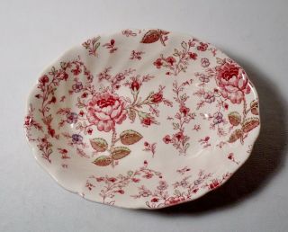 Johnson Brothers Rose Chintz Pink 8 - 3/4 " Oval Vegetable Bowl