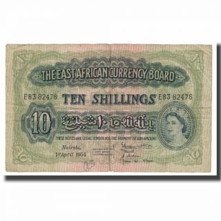 [ 621854] Banknote,  East Africa,  10 Shillings,  1954,  1954 - 04 - 01,  Km:34