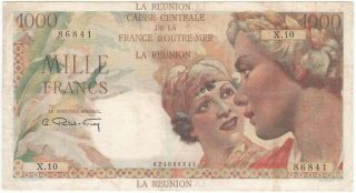 Reunion 1000 Francs 1947 P - 47