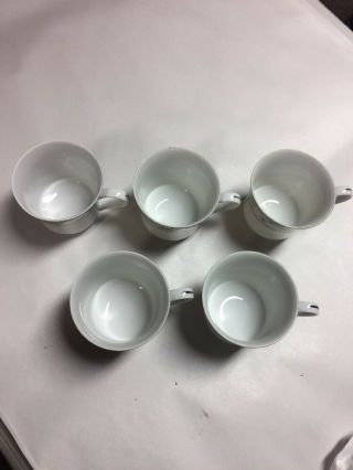5 Abingdon Fine Porcelain China Cups,  Made In Japan 3