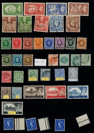 Gb Qv To Qeii Useful Selection Of Mnh,  Mh And Stamps On 2 Stock Pages