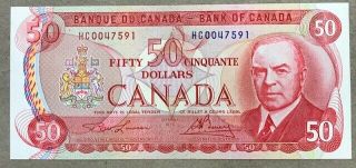 Bank Of Canada 1975 - $50 Canadian Bank Note Lawson & Bouey Hc0047591