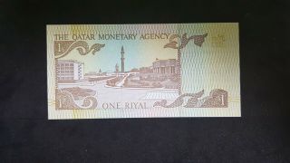 BANK OF QATAR,  1 RIYAL 1980,  UNC 2