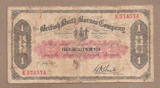 British North Borneo: 1 Dollar Banknote,  (f),  P - 29,  Repeater S/n 01.  07.  1940,  No Rese