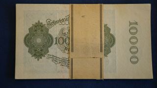 Bundle of (20) 1922 Germany Reichsbanknote 10,  000 Mark - US 2