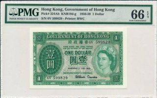 Government Of Hong Kong Hong Kong $1 1959 Pmg 66epq