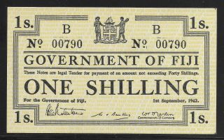 Fiji 1942 1 Shilling Pk 49b Cu