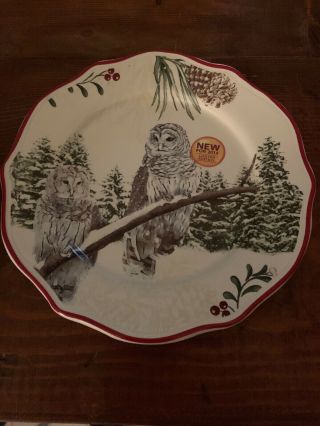 Better Homes & Garden Holiday Salad Plate With Owls