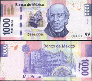 Mexico 1000 1,  000 Pesos 2006 Series A P 127 Unc