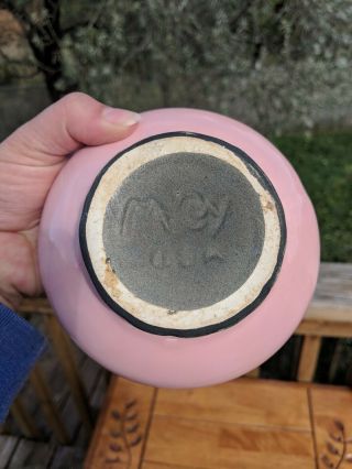 Vintage McCoy Pink Pedestal Planter Bowl Pottery 3