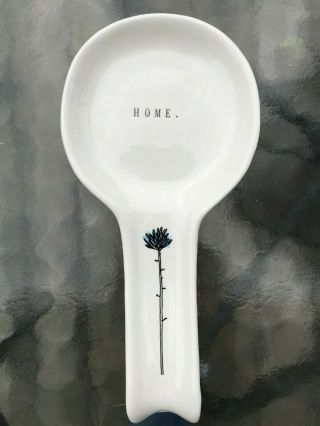 Rae Dunn Home Line Spoon Rest Holder Flower Ceramic Farmhouse -