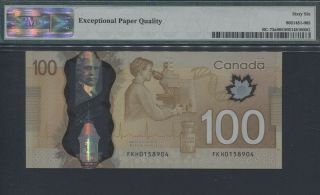 TT PK BC - 73a 2011 CANADA BANK OF CANADA $100 SIR BORDEN PMG 66 EPQ GEM UNC 2