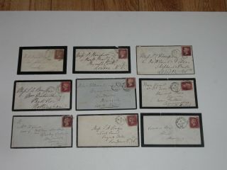 9 Penny Red Mourning Covers Mixed (s451)