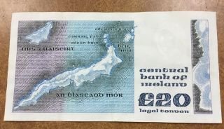 1980 Ireland £20 Pound Banknote P - 73a Wm.  Butler Yeats XF 2