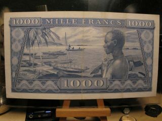 1958 Guinea 1000 Francs Banknote 2