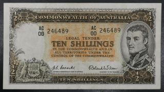 Australia 10 Shillings Bank Note From 1954 Pick 29a