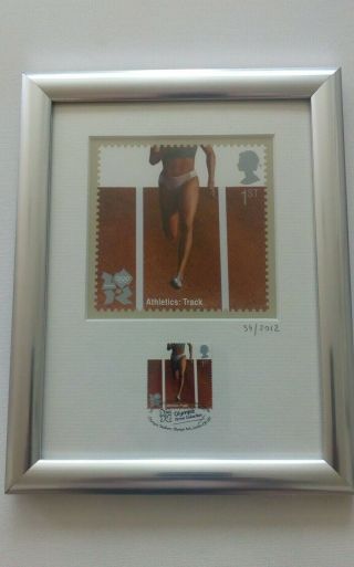 London 2012 Olympic Games Royal Mail Framed Stamp Athletics Limited Edition