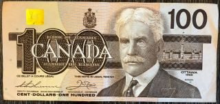 1988 Bank Of Canada $100 Hundred Dollar Banknote - Thiessen/crow
