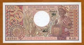 Chad,  500 Francs,  1984 P - 6,  Gem Unc