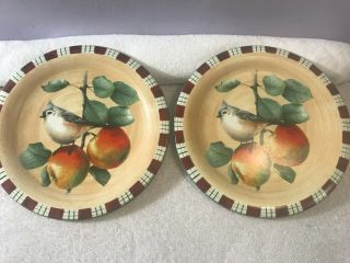 Lenox Winter Greetings Everyday Set Of 2 Tufted Titmouse Plates