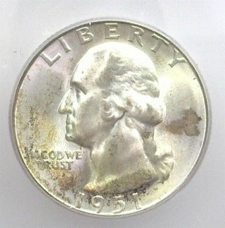 1951 - S Washington Silver 25 Cents Icg Ms67 Lists For $175