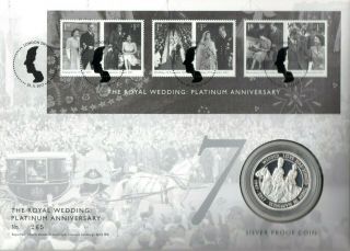 G.  B £5 Coin Cover - The Royal Wedding Platinum Anniversary 2017.