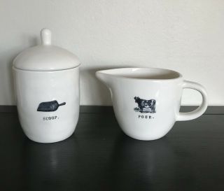 Rae Dunn Icon Cream Pitcher And Sugar Bowl Pour,  Scoop