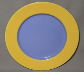 Lindt - Stymeist Colorways 8 " Dessert Bread Plate Yellow Blue Inside Modern