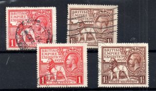 Gb Kgv 1924 & 1925 Wembley Empire Exhibition Fine Sets Ws15738