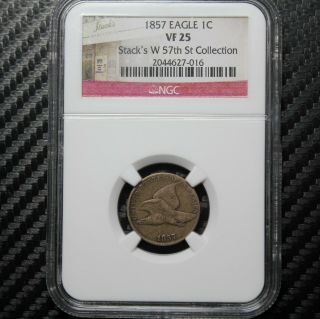 1857 Flying Eagle Cent Ngc Vf25 (27016)