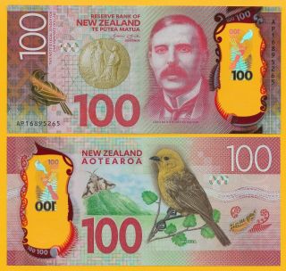 Zealand 100 Dollars P - 195 2016 Unc Polymer Banknote