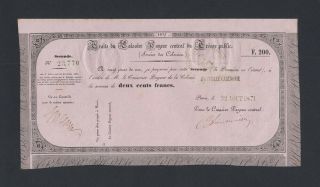 Caledonia 200 Francs 1871 (pick Unlisted) Aunc
