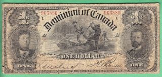 1898 Dominion Of Canada One Dollar Note
