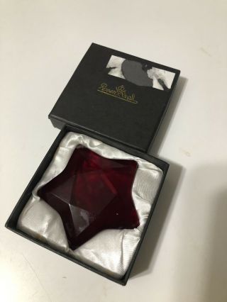 Ruby Red Star Crystal Paperweight Rosenthal W/ Box