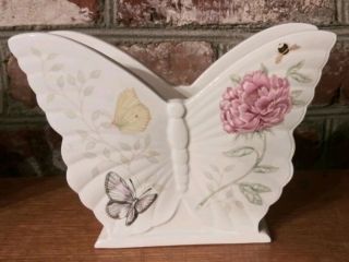 Nwt Lenox Butterfly Meadow Napkin/letter Holder Ceramic Multi - Color