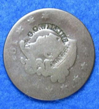 1818? Large Cent Counterstamped " Dr.  G.  G.  Wilkins " (brunk 2003 W - 160)