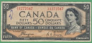 1954 Canadian $50 Dollar Note Devil 