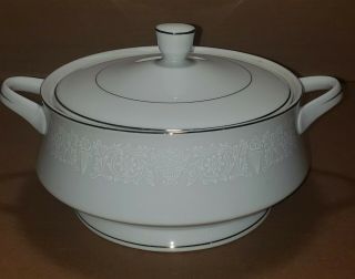 Crown Victoria Lovelace Fine China Covered Vegetable Dish With Lid