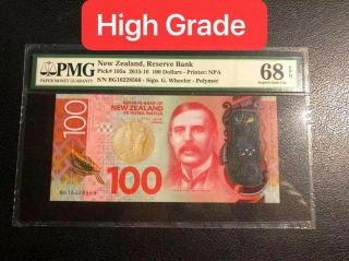 Zealand,  2015 - 16 100 Dollars P - 195a Pmg 68 Epq