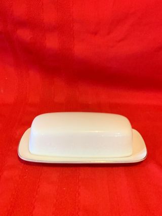 Crown Victoria Lovelace Fine China Butter Dish Made In Japan Silver Gilt Trim C