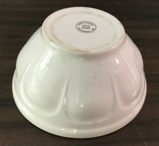 Vintage Universal Camwood Ivory Pottery Oven Proof bowl silver rim Poppy design 3