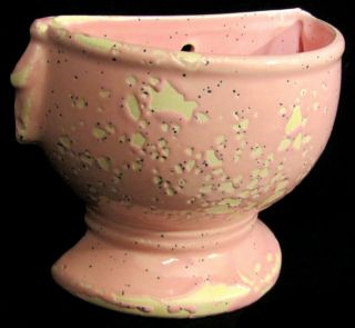 Hard - To - Find Vintage Mccoy Pottery 6.  5 " Pink Speckle Wall Pocket