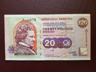 Scotland Clydesdale Bank £20 Pound Banknote 1999