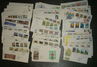 Shoe box full of first day covers.  1970s/80s most with special cancels.  Good lot 2