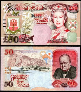 Gibraltar 50 Pounds 2006 P 34 Qe Ii Unc Nr