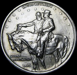 1925 Stone Mountain Half Dollar Silver Commemorative - - - - Stunning - - - - W478