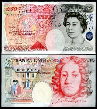 Great Britain 50 Pounds England Nd 1994 (2006) A.  Bailey P 388 Unc Nr