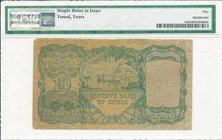 Reserve Bank of India Burma 10 Rupees ND (1938) PMG 50NET 2